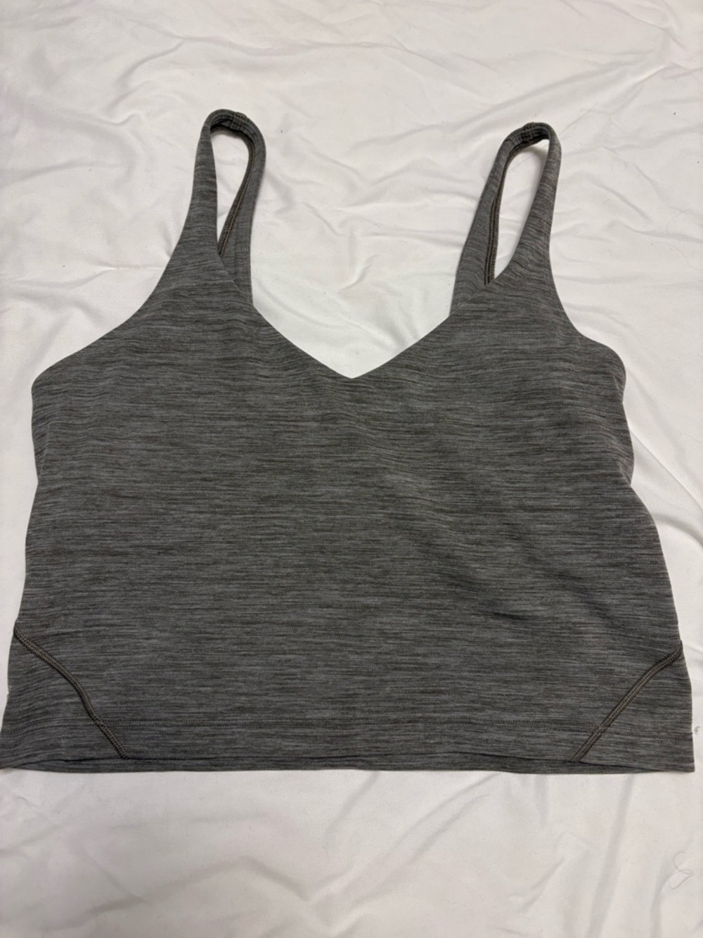 lululemon athletica Heathered Grey Scoop Tank
